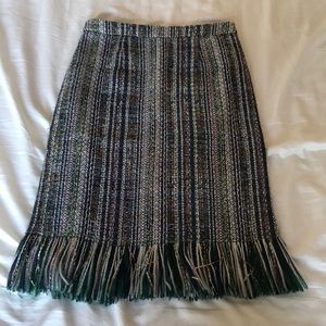 Gorgeous dark green and blue tweed pencil skirt 💙